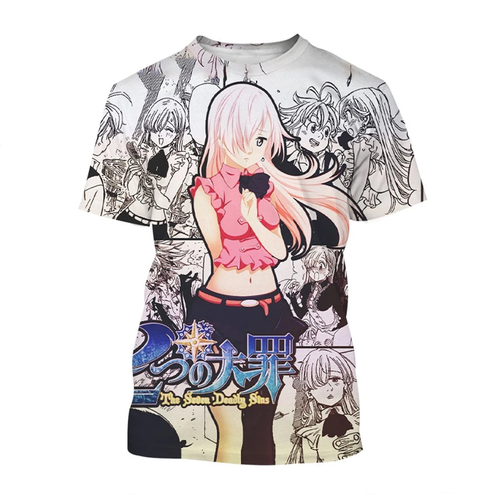 Summer Hot selling Anime Character Creative Design 3D Printing Cool and Personalized Fashion T-shirt