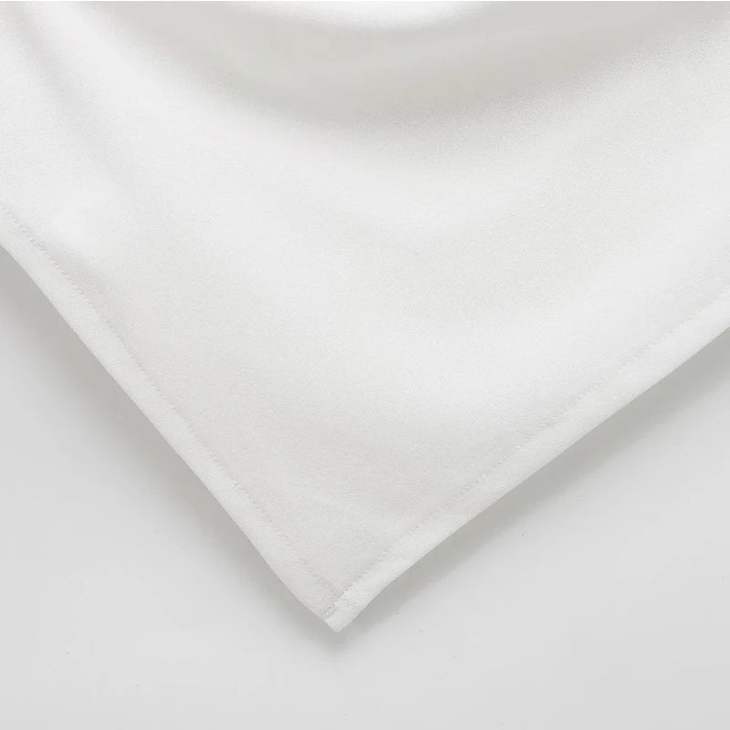 HXAO Womens Tops Off Shoulder Cropped Asymmetrical Top Spring 2025 Woman Ruffled Plain T-Shirts Long Sleeve Top Women's Blouses