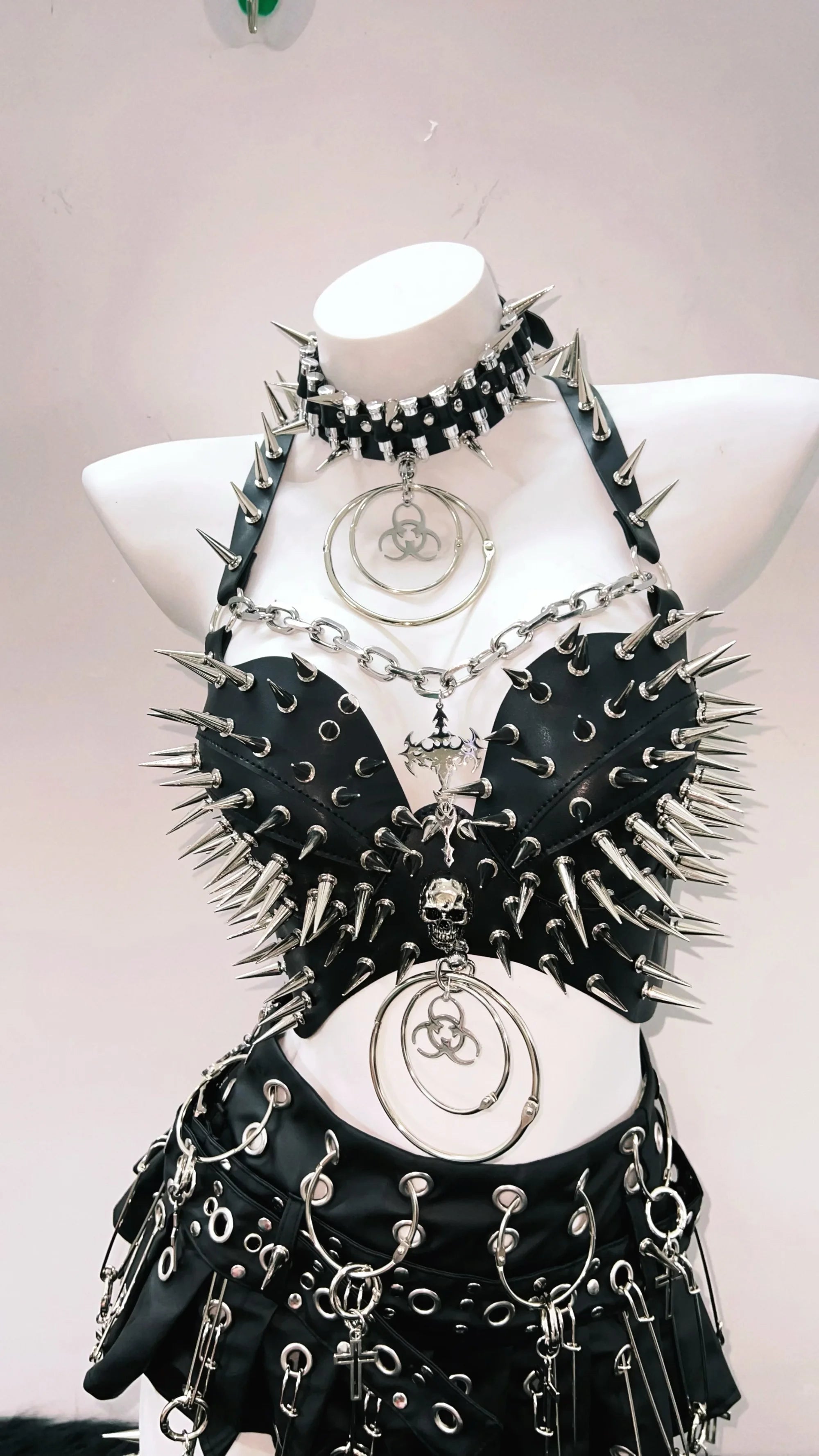 Rivet Tank Tops  Gothic Tank Tops Punk Tank Tops y2k clothes y2k crop top gothic clothes Skull top vintage tops  y2k fashion