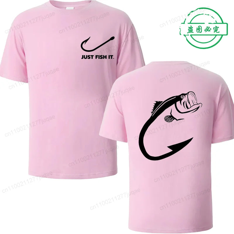 Fish Fishing Print Men T-Shirts Tops Men Fisherman Fish T-shirt Short Sleeve Fashion Brand New Loose Tees Summer Shirt for Male