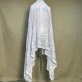 All white blanc Dubai African Muslim Shawl Wrap Cording Embroidery Scarf Sales Muslim Scarf 100% Cotton Big Scarf AfricanWomen