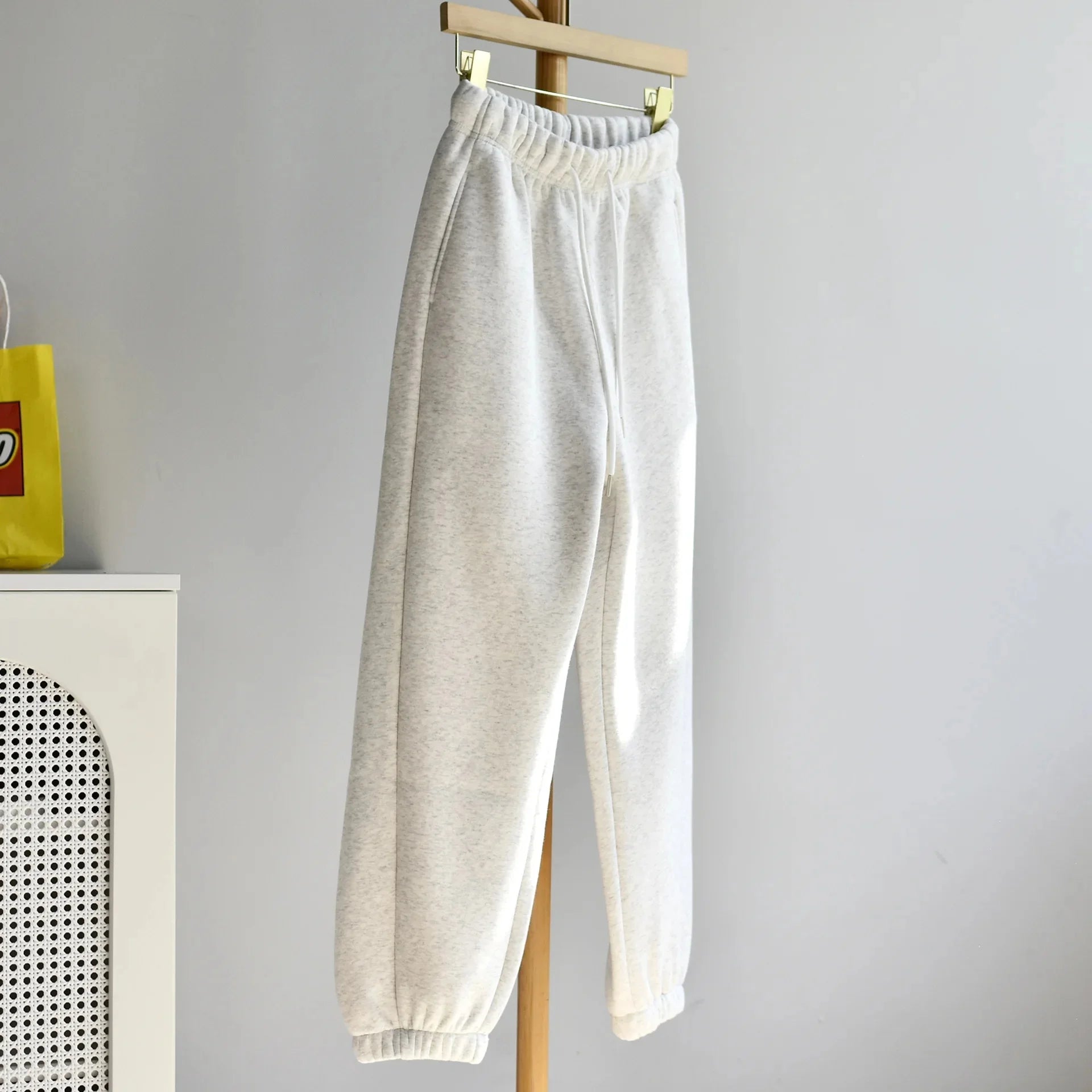 Women's Casual Straight-Leg Wide-Leggings Pale Grey Sports Trousers Winter 2024 New Style LULU Same As