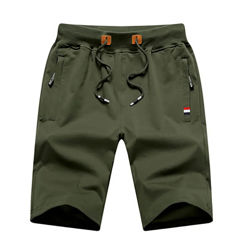 Men Casual Shorts New Summer Male Fashion Casual Short Men's Solid Color Fitness Breathable Shorts Men Drawstring Shorts