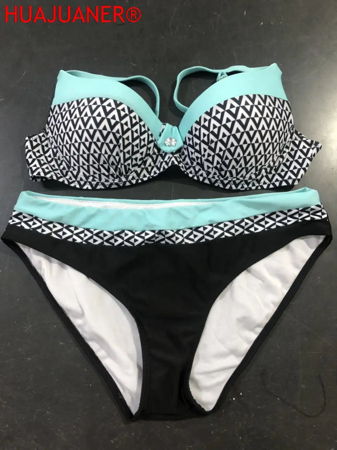 2026 New Swimsuit Red Push Up Bikini Set Women Swimwear Sexy Padded Adjustable Strap Bordered Bikinis Black Bathing Suit Tankini