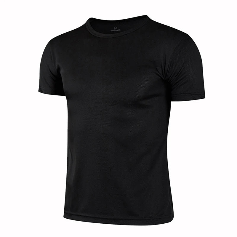 Women Men Quick Drying Short Sleeve Tees Summer Gym Running O-Neck T-Shirt Training Exercise Gym Sport Blank Tops For Printing