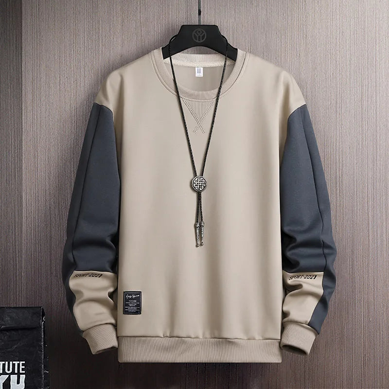 Sports Sweatshirt Men Spring and Autumn Round Collar Couple Loose Casual Hoodies Fashion Trend Sweatshirt Large Size M-5XL