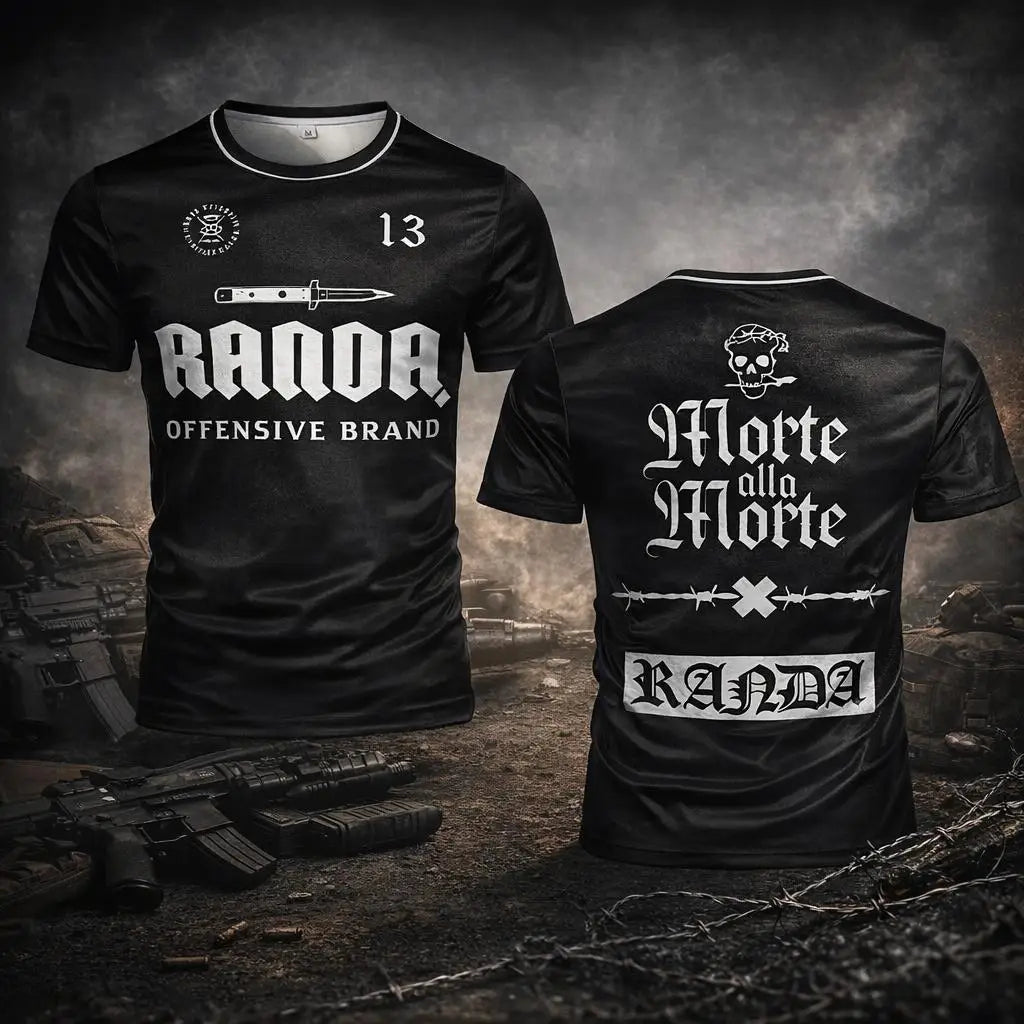 Randa Gothic Tactical T-shirt  Breathable Sportswear | Unisex Combat-style Apparel | Outdoor Crew Neck Short-sleeve Top For Men