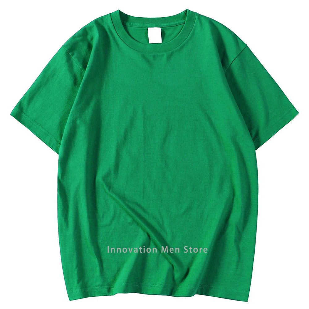 New Candy Color 100% Cotton T-Shirts Men Women 14 Colors Oversized Short Sleeves High Quality Brand Tee Clothing Soft T Shirts