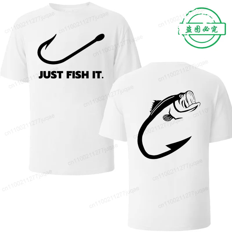 Fish Fishing Print Men T-Shirts Tops Men Fisherman Fish T-shirt Short Sleeve Fashion Brand New Loose Tees Summer Shirt for Male