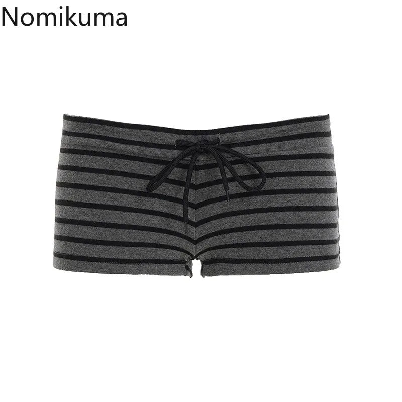 Korean Tees Striped Women Tshirts Long Sleeve Loose Camisetas 2025 Ropa Mujer Sexy Y2k Tops Off Shoulder Fashion Summer T-shirt