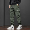 Spring Autumn New Style Elastic Waist Casual Pants for Men Stretch Straight Drawstring Harem Jogging Sports Long Pants Male