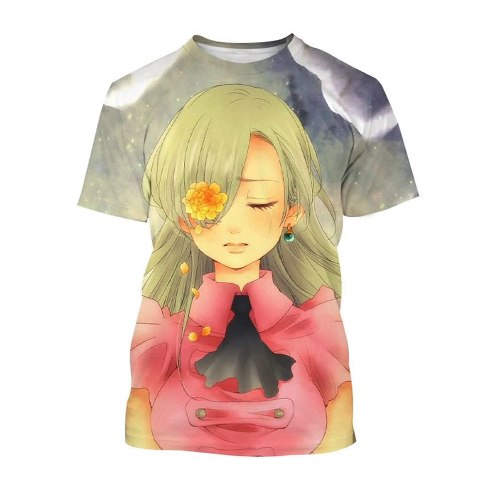 Summer Hot selling Anime Character Creative Design 3D Printing Cool and Personalized Fashion T-shirt