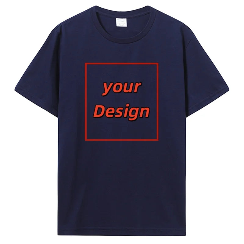 Custom T-shirt Customized Print T Shirt Men Women Personalized Tops Tees DIY Your Like Photo Or Logo Cotton T-shirt Men Clothing