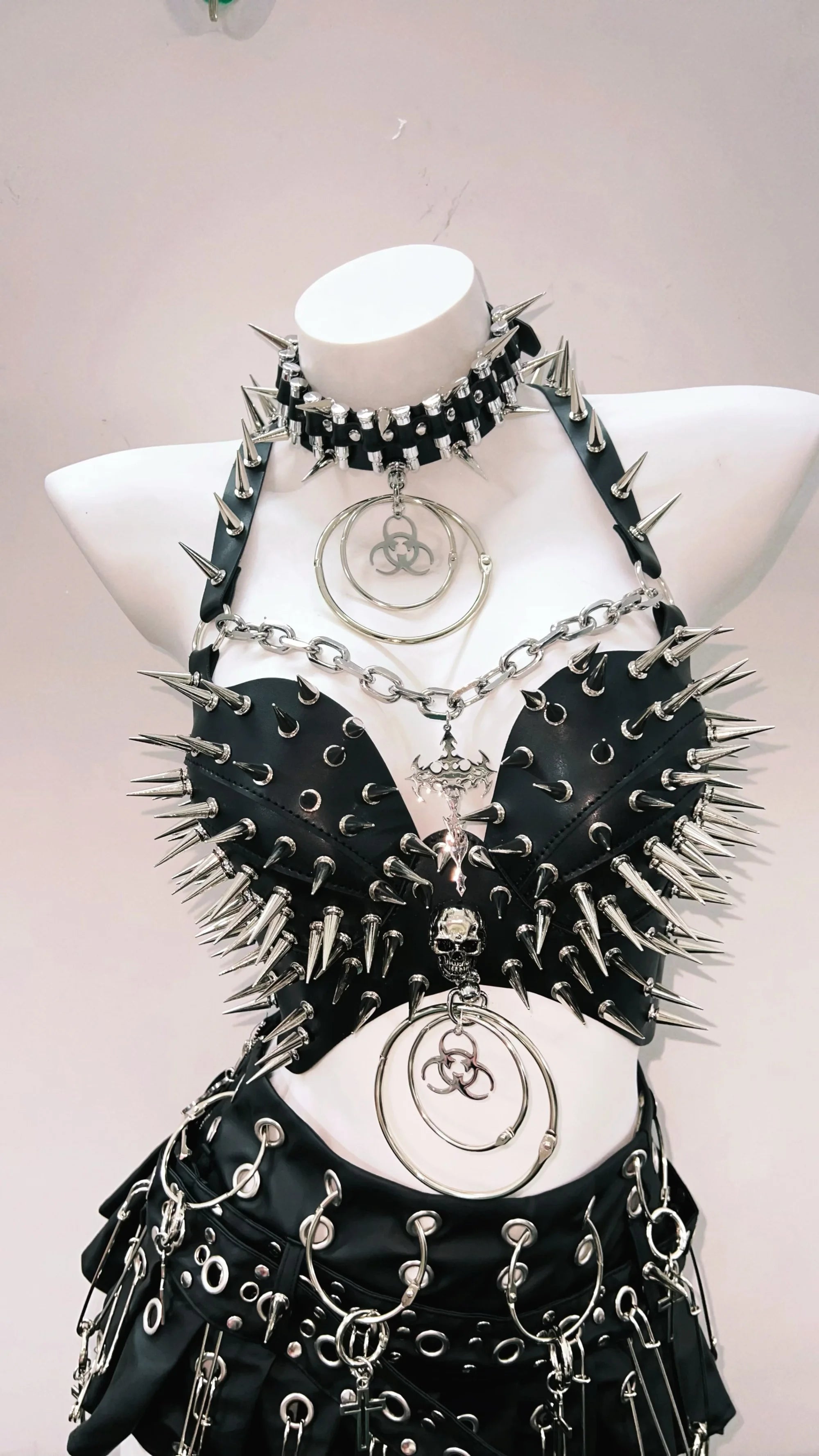 Rivet Tank Tops  Gothic Tank Tops Punk Tank Tops y2k clothes y2k crop top gothic clothes Skull top vintage tops  y2k fashion