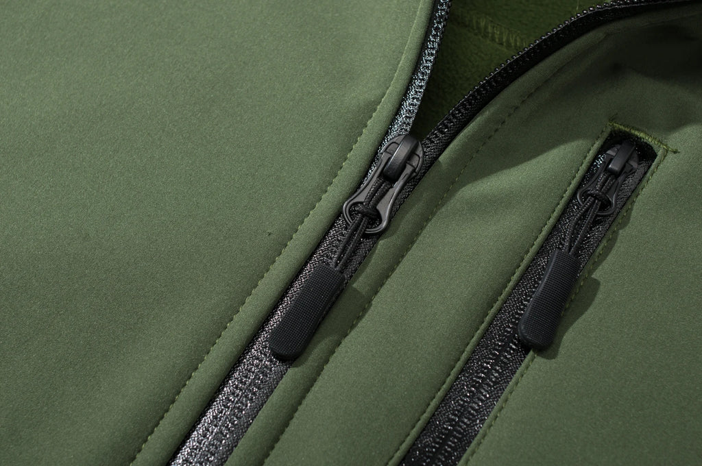 TACVASEN Hooded Softshell Jacket Mens Waterproof Rain Jacket Fleece Lined Work Jacket Outdoor Trekking Hiking Windbreaker Male
