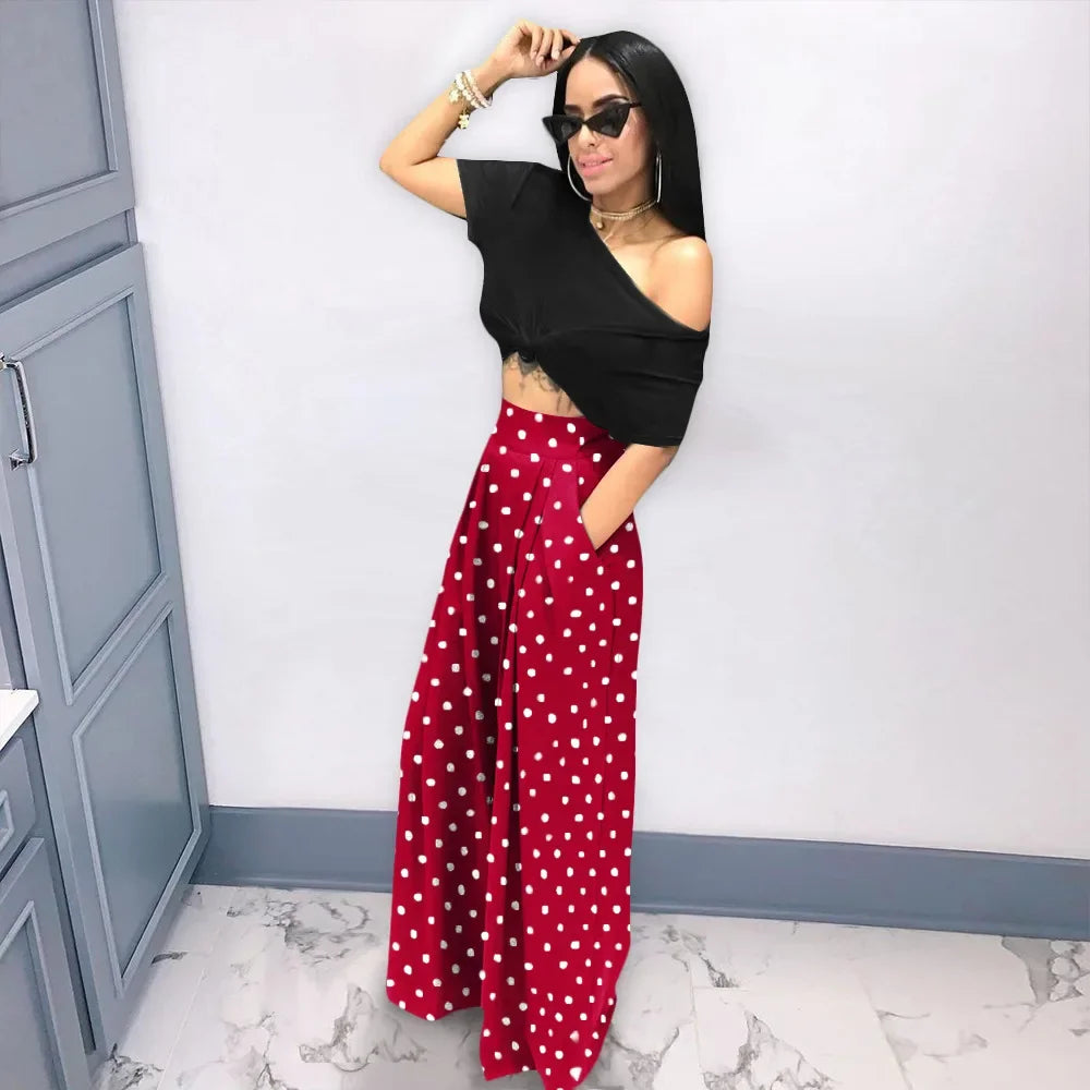 CM.YAYA Women Straight High Waist Pants Autumn Winter INS Streetwear Basic Wide Leg Long Trousers