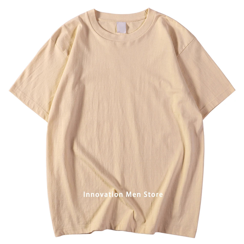 New Candy Color 100% Cotton T-Shirts Men Women 14 Colors Oversized Short Sleeves High Quality Brand Tee Clothing Soft T Shirts