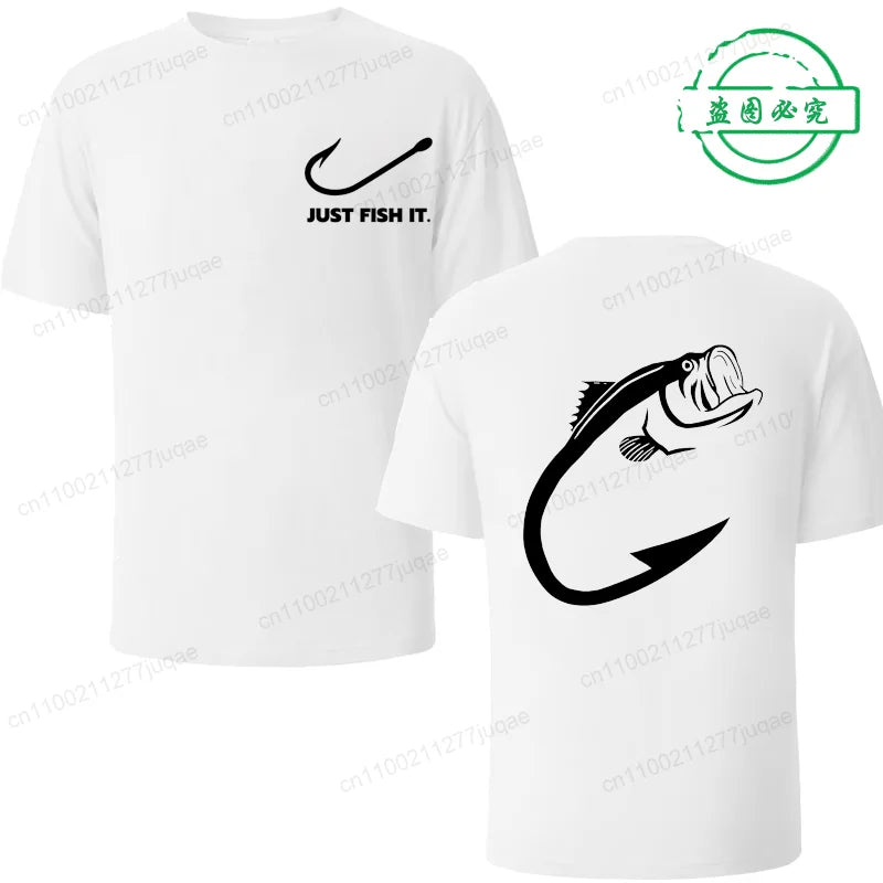 Fish Fishing Print Men T-Shirts Tops Men Fisherman Fish T-shirt Short Sleeve Fashion Brand New Loose Tees Summer Shirt for Male