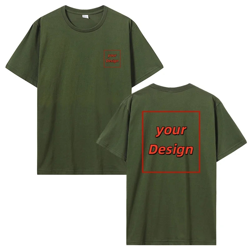Custom T-shirt Customized Print T Shirt Men Women Personalized Tops Tees DIY Your Like Photo Or Logo Cotton T-shirt Men Clothing