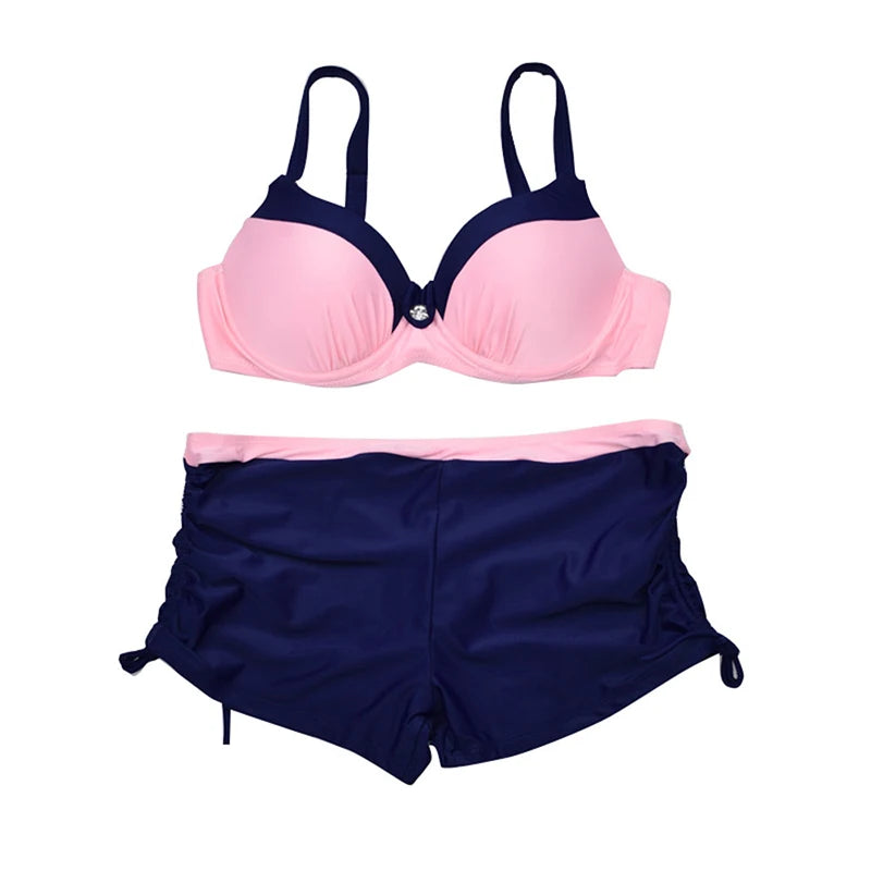 2026 New Swimsuit Red Push Up Bikini Set Women Swimwear Sexy Padded Adjustable Strap Bordered Bikinis Black Bathing Suit Tankini