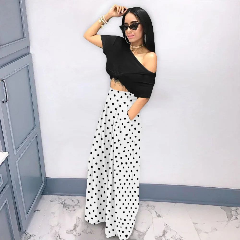 CM.YAYA Women Straight High Waist Pants Autumn Winter INS Streetwear Basic Wide Leg Long Trousers