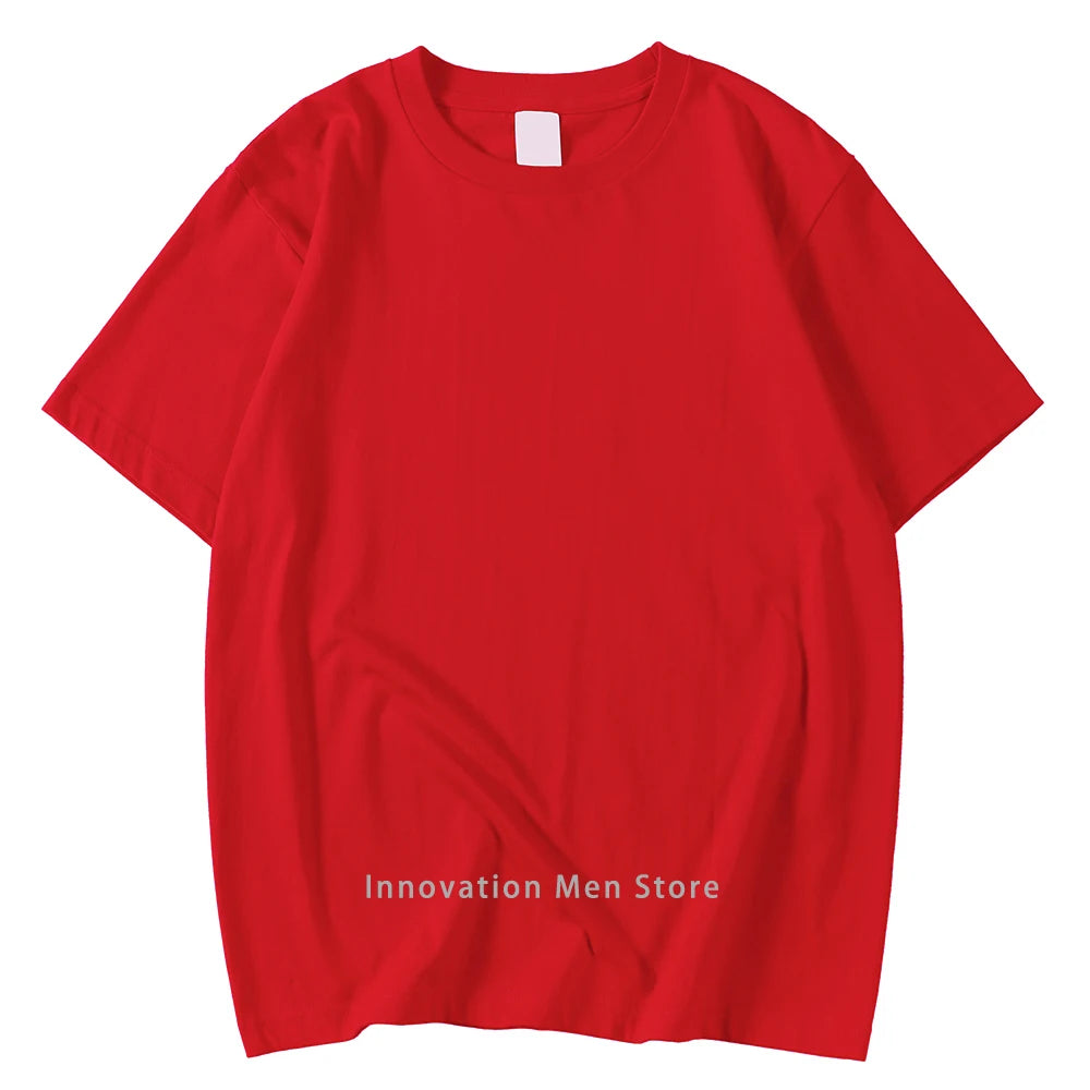 New Candy Color 100% Cotton T-Shirts Men Women 14 Colors Oversized Short Sleeves High Quality Brand Tee Clothing Soft T Shirts