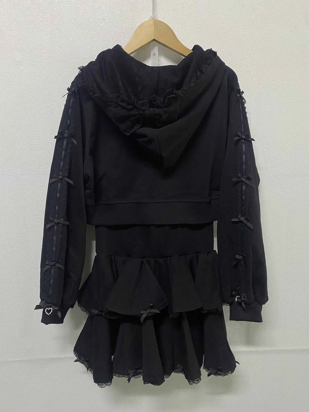 Lovely Pearl Lace Flower Hoody Short Set Coat High Waist Cake Short Mujer Faldas Japan Sweet Heavy Preppy Style Suits New Faldas