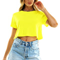 Round Neck Cut Coat Solid Color Women's Casual Loose And Comfortable T-shirt Basic Joker Street Fitness Sports Short Sleeves
