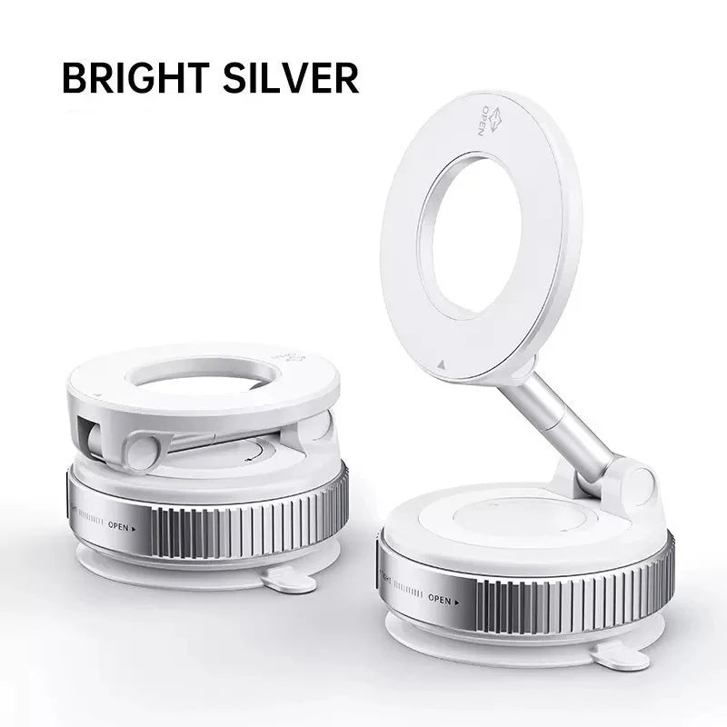 Strong Magnetic Car  Phone  Holder Foldable 360° Adjustable Vacuum Suction Mount Universal for Car, Desk, Bathroom